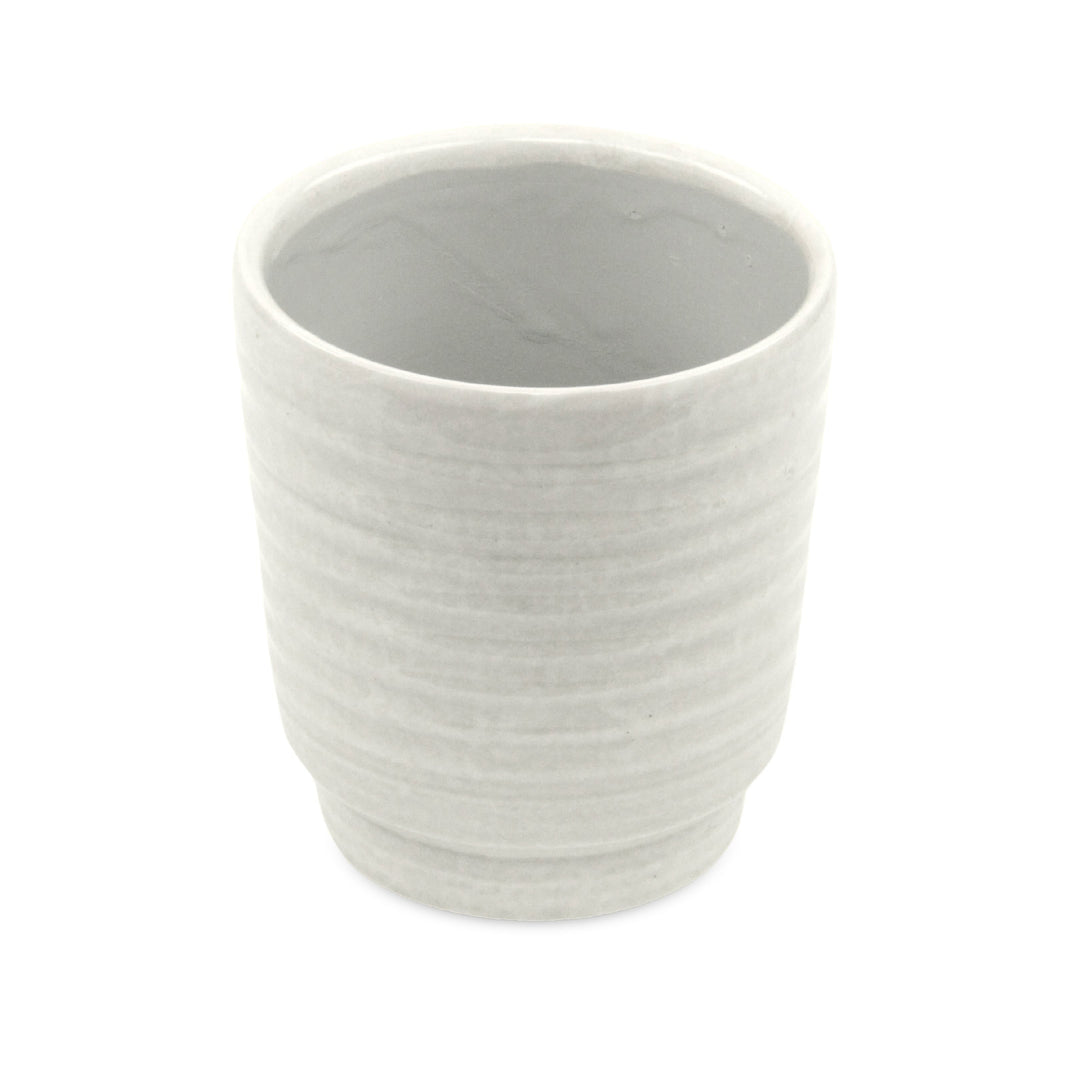 CHEUNGS Celadi White Rippled Ceramic Pot - X-Large