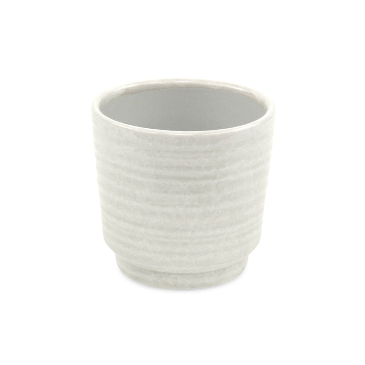 CHEUNGS Celadi White Rippled Ceramic Pot - Large