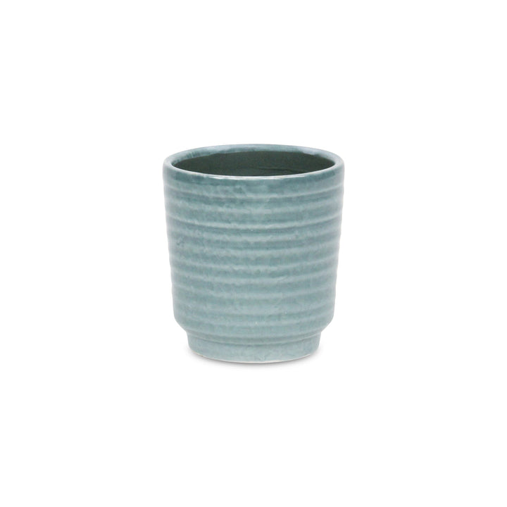 CHEUNGS Celadi Green Rippled Ceramic Pot - Medium