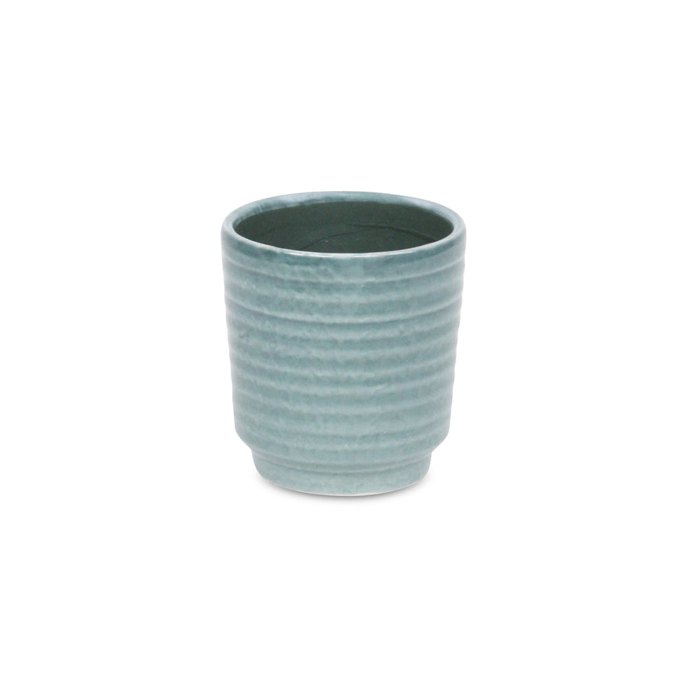 CHEUNGS Celadi Green Rippled Ceramic Pot - Medium