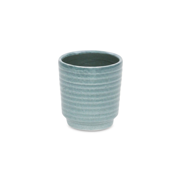 CHEUNGS Celadi Green Rippled Ceramic Pot - Medium