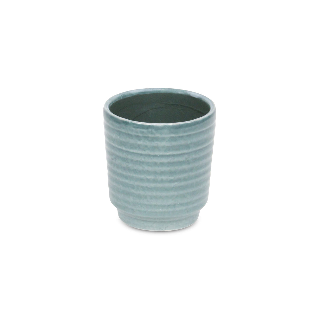 CHEUNGS Celadi Green Rippled Ceramic Pot - Medium