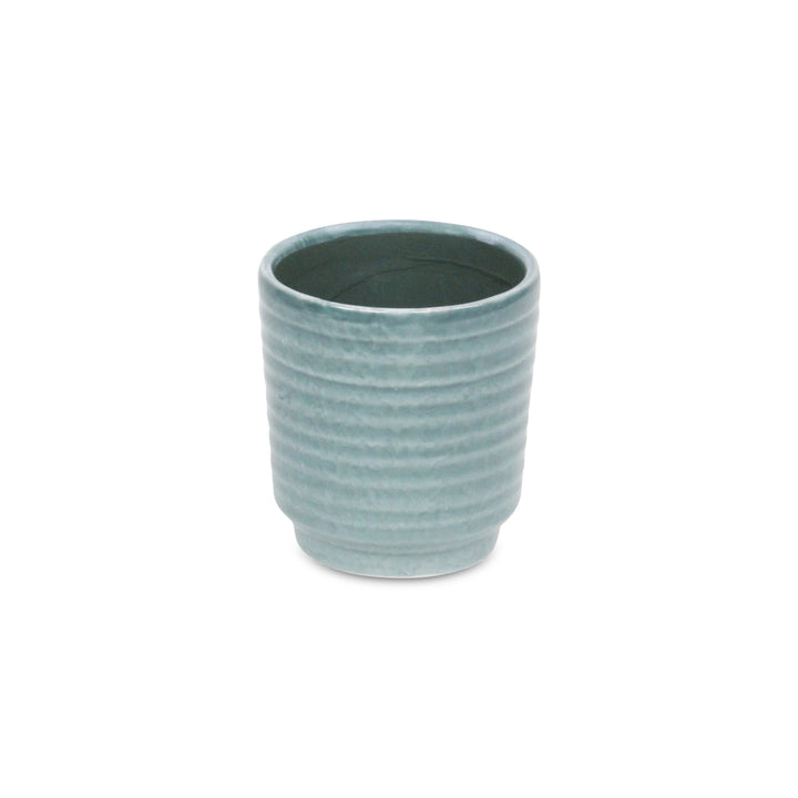 CHEUNGS Celadi Green Rippled Ceramic Pot - Medium