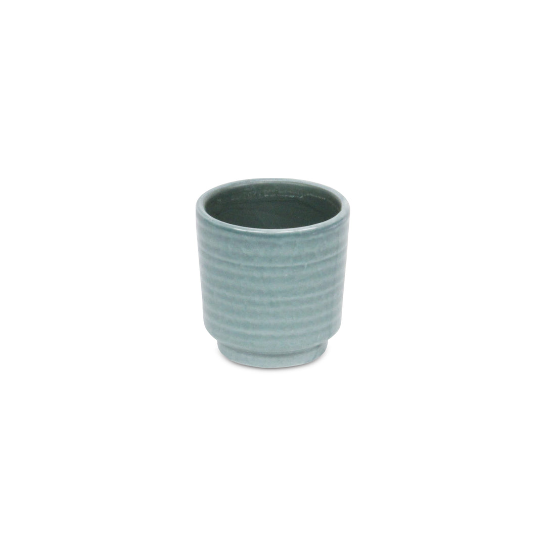 CHEUNGS Celadi Green Rippled Ceramic Pot - Small