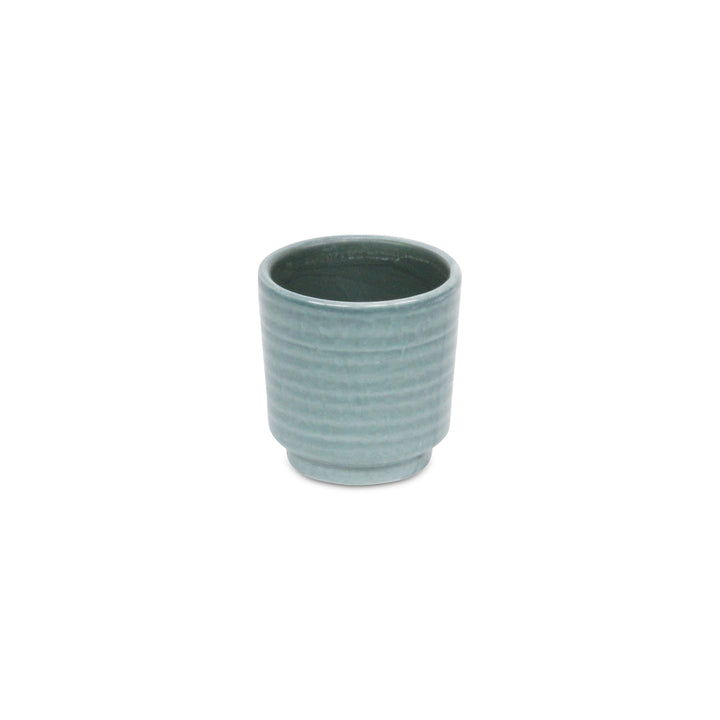 CHEUNGS Celadi Green Rippled Ceramic Pot - Small