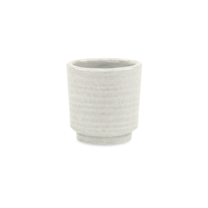 CHEUNGS Celadi White Rippled Ceramic Pot - Small