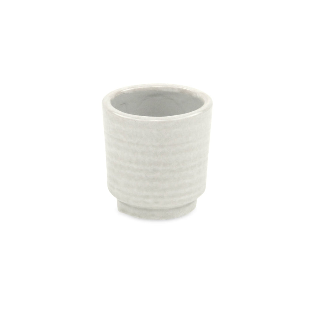 CHEUNGS Celadi White Rippled Ceramic Pot - Small