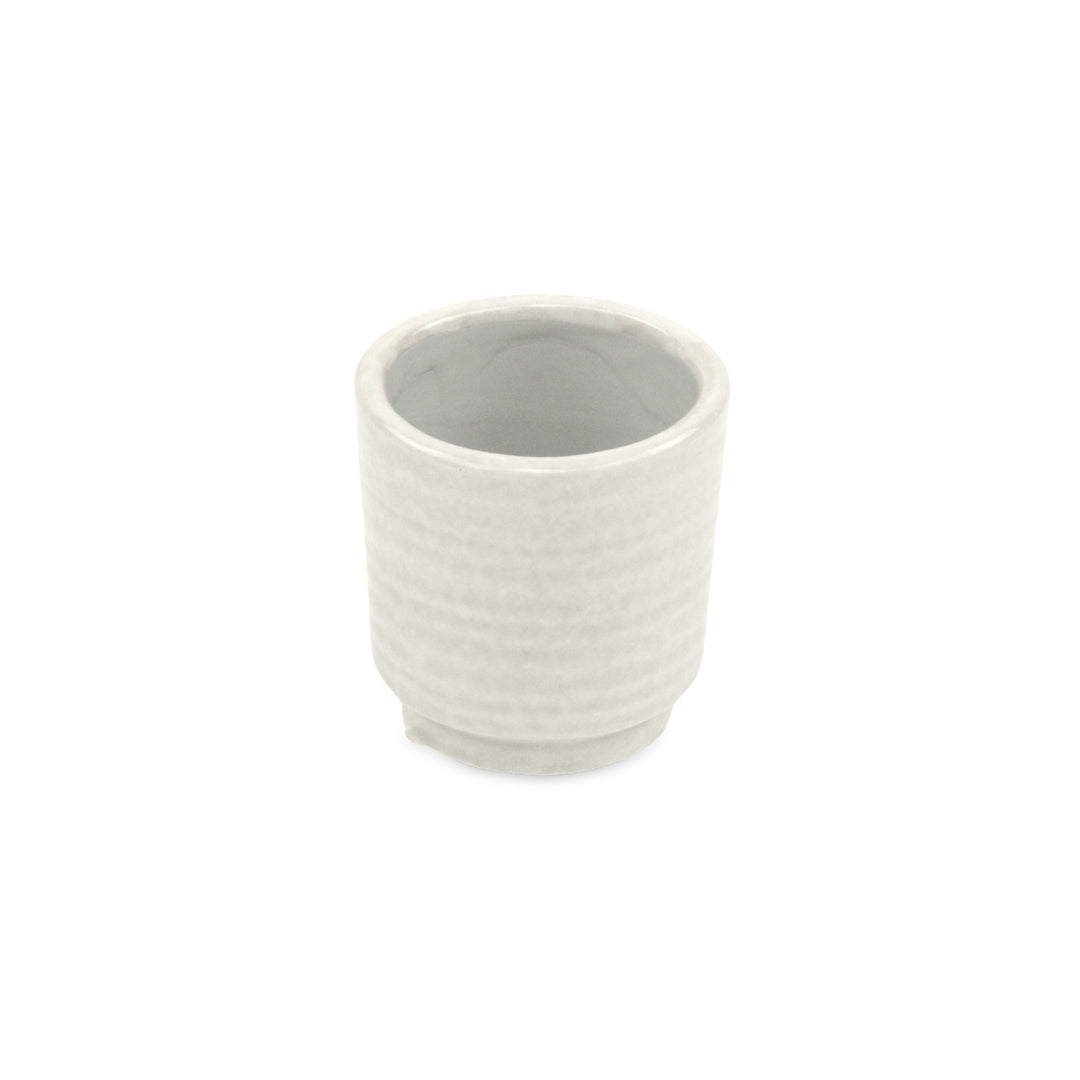 CHEUNGS Celadi White Rippled Ceramic Pot - Small