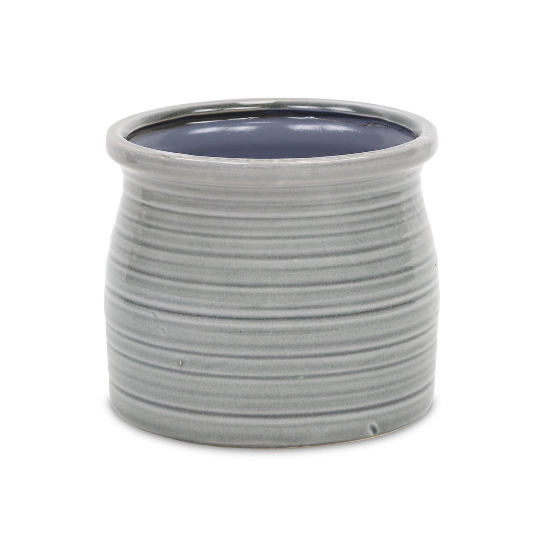 CHEUNGS Kifon Gray Curved Ceramic Pot - Large