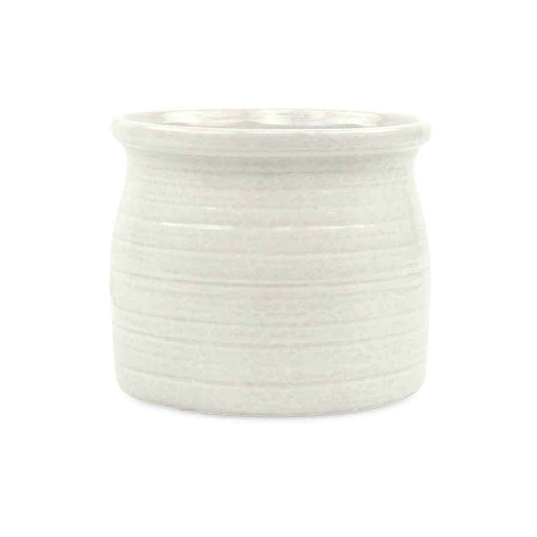 CHEUNGS Kifon White Curved Ceramic Pot - Large