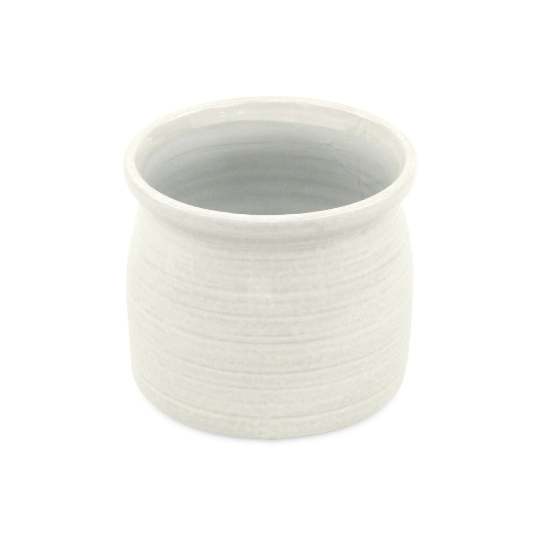 CHEUNGS Kifon White Curved Ceramic Pot - Large