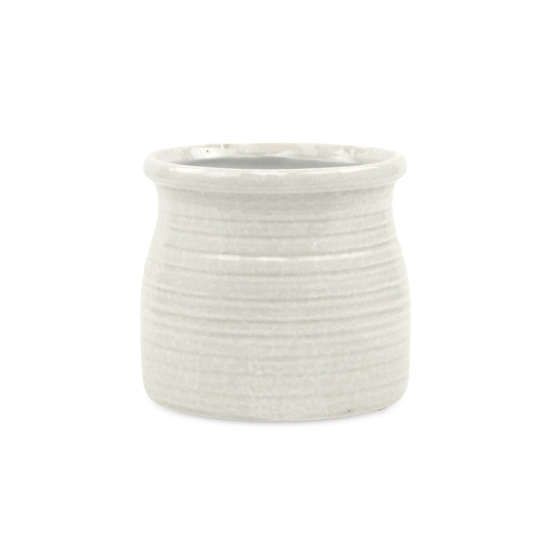 CHEUNGS Kifon White Curved Ceramic Pot - Medium