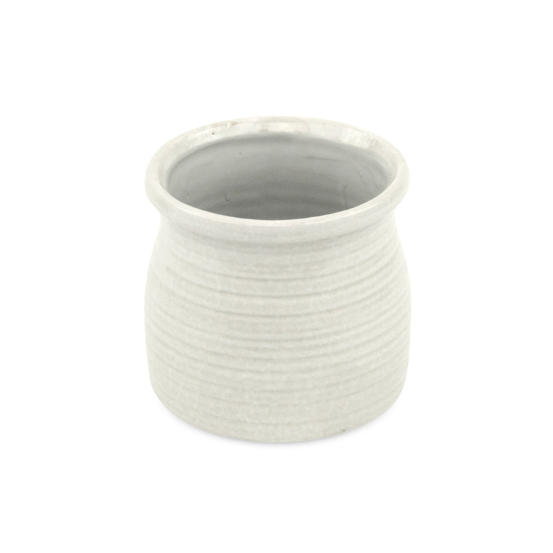 CHEUNGS Kifon White Curved Ceramic Pot - Medium