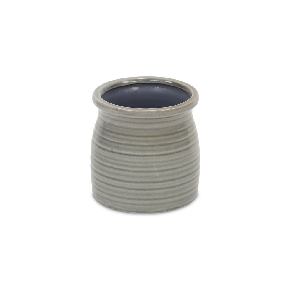 CHEUNGS Kifon Gray Curved Ceramic Pot - Small