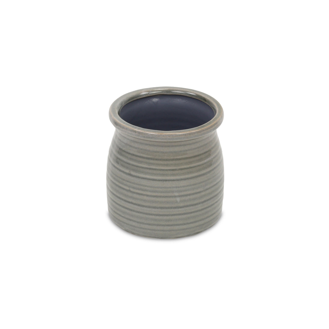 CHEUNGS Kifon Gray Curved Ceramic Pot - Small