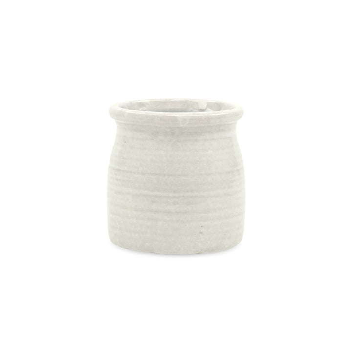 CHEUNGS Kifon White Curved Ceramic Pot - Small