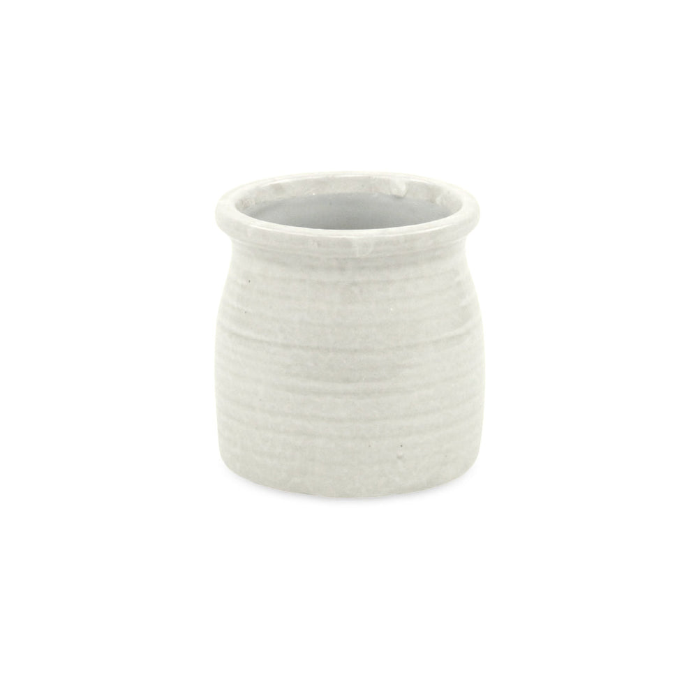 CHEUNGS Kifon White Curved Ceramic Pot - Small