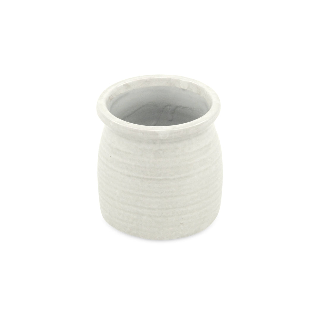 CHEUNGS Kifon White Curved Ceramic Pot - Small