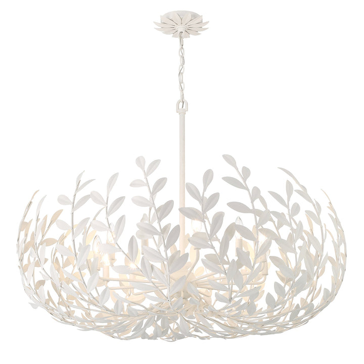 Broche 12 Light Matte White Chandelier Crystorama