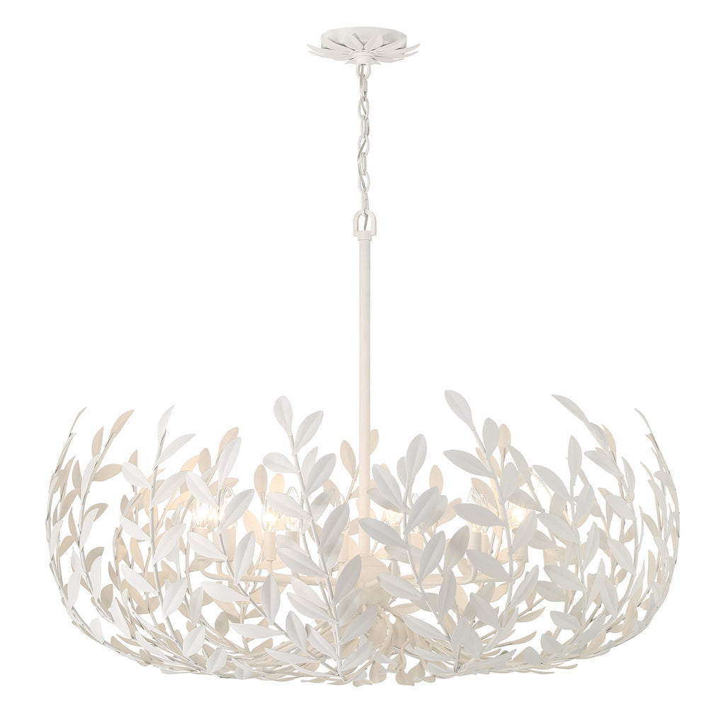 Broche 12 Light Matte White Chandelier Crystorama