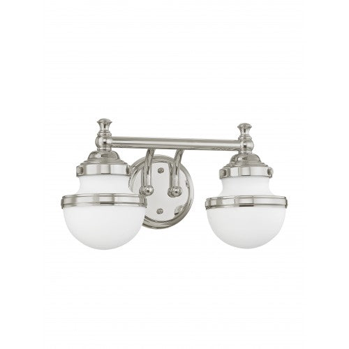 2 Light Polished Chrome Bath Light Livex