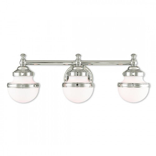 3 Light Polished Chrome Bath Light Livex