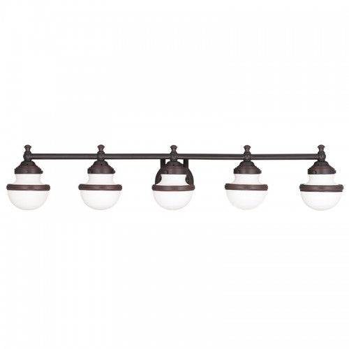 5 Light Olde Bronze Bath Light Livex