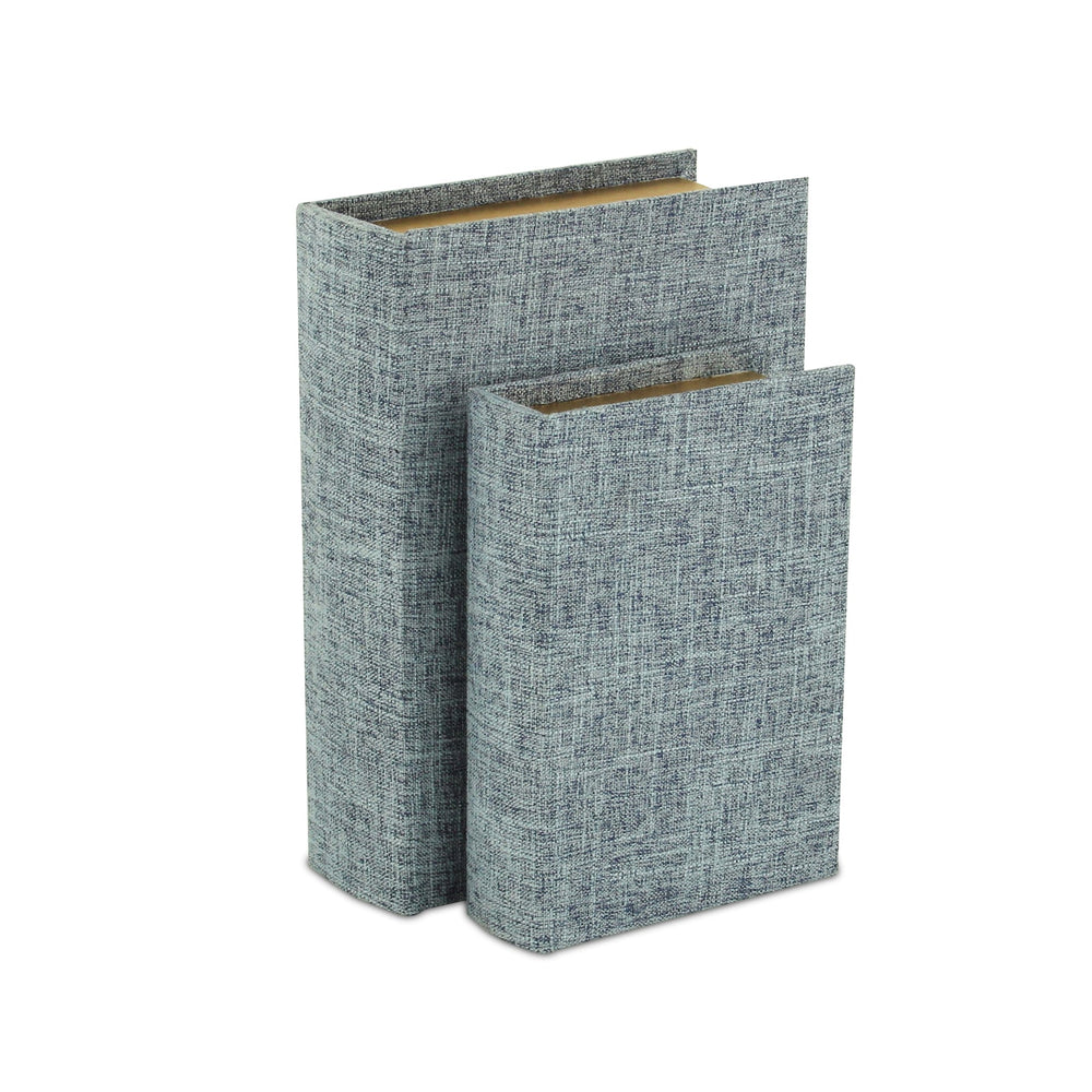 CHEUNGS Canter Isle Linen Book Box Set - Light Blue