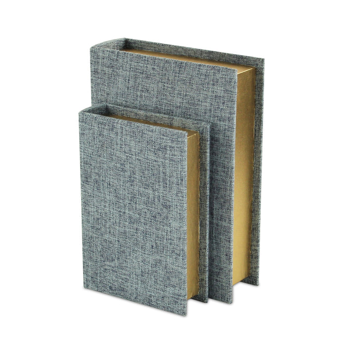 CHEUNGS Canter Isle Linen Book Box Set - Light Blue