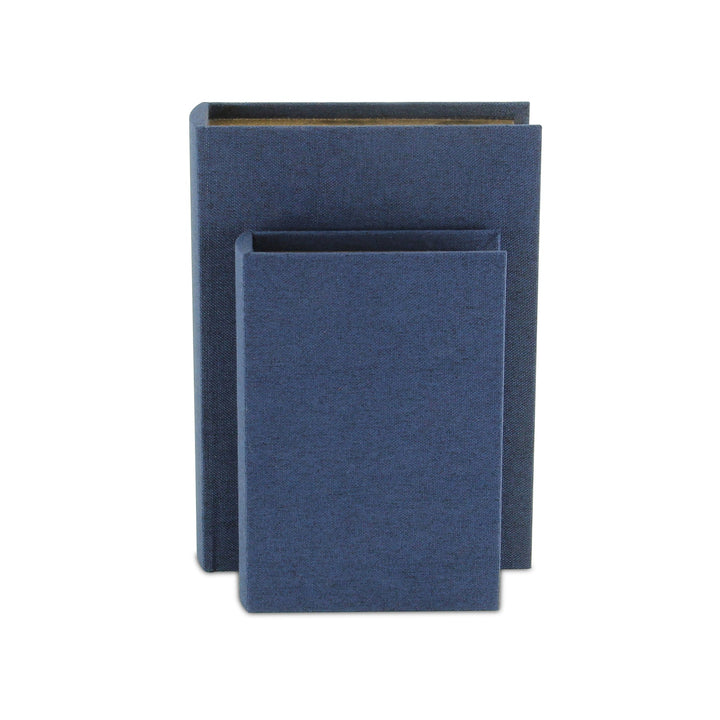 CHEUNGS Canter Isle Linen Book Box Set - Navy Blue