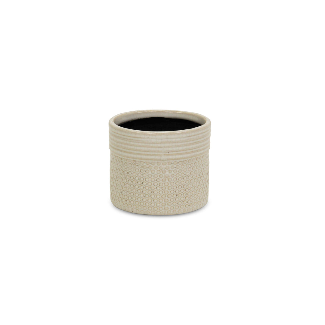 CHEUNGS Osanna Off-white Patterned Ceramic Pot - Small