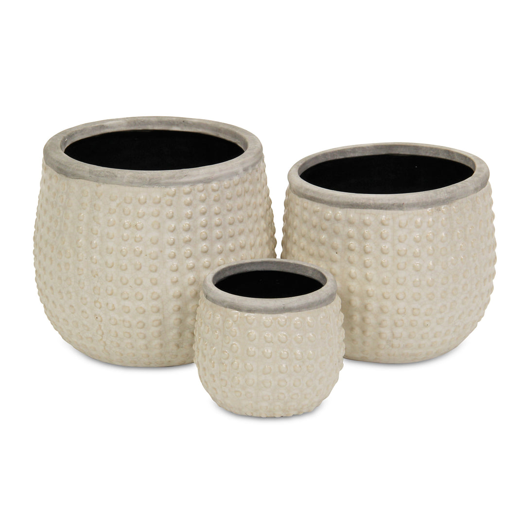 CHEUNGS Osanna Curved Beige Ceramic Pot - Large