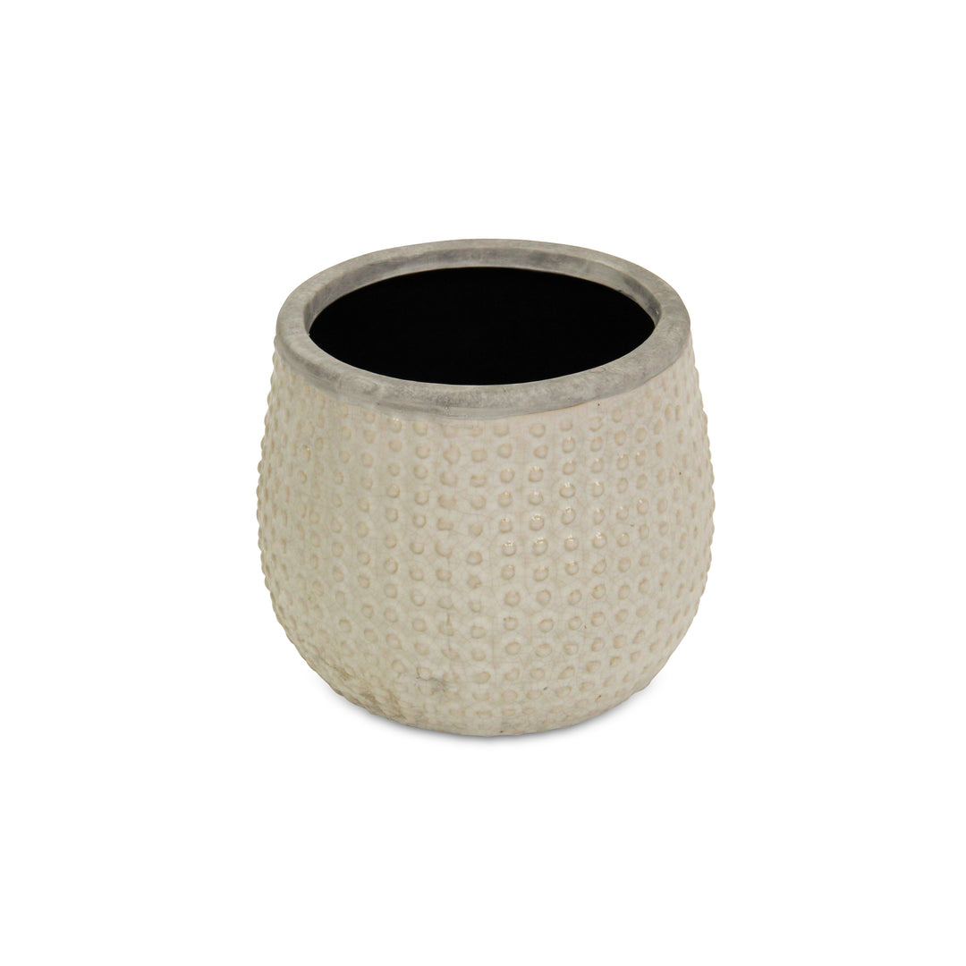 CHEUNGS Osanna Curved Beige Ceramic Pot - Large