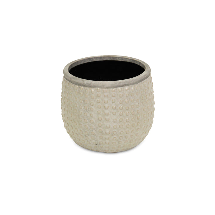 CHEUNGS Osanna Curved Beige Ceramic Pot - Medium