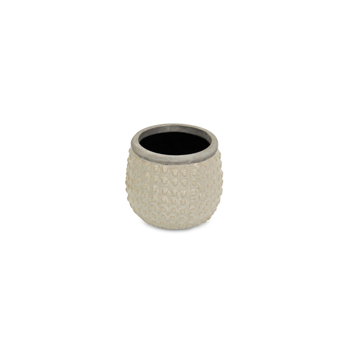 CHEUNGS Osanna Curved Beige Ceramic Pot - Small