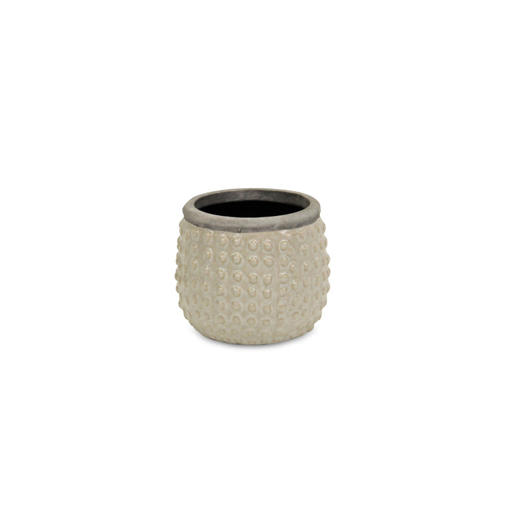 CHEUNGS Osanna Curved Beige Ceramic Pot - Small