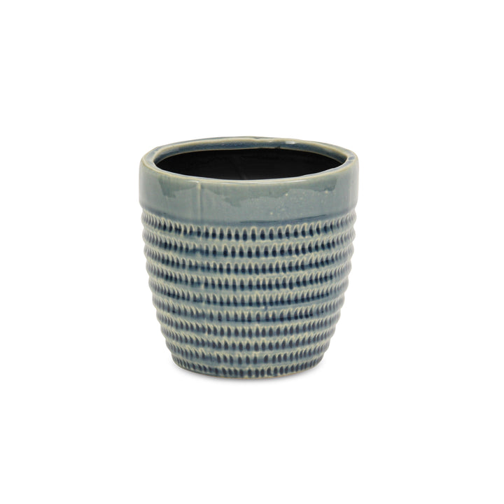 CHEUNGS Idola Tapered Blue Ceramic Pot - Large