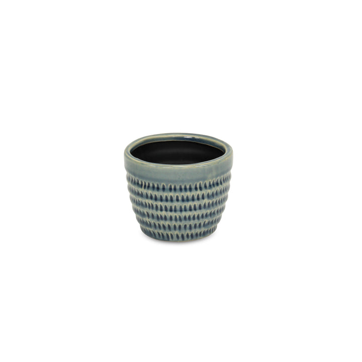 CHEUNGS Idola Tapered Blue Ceramic Pot - Small