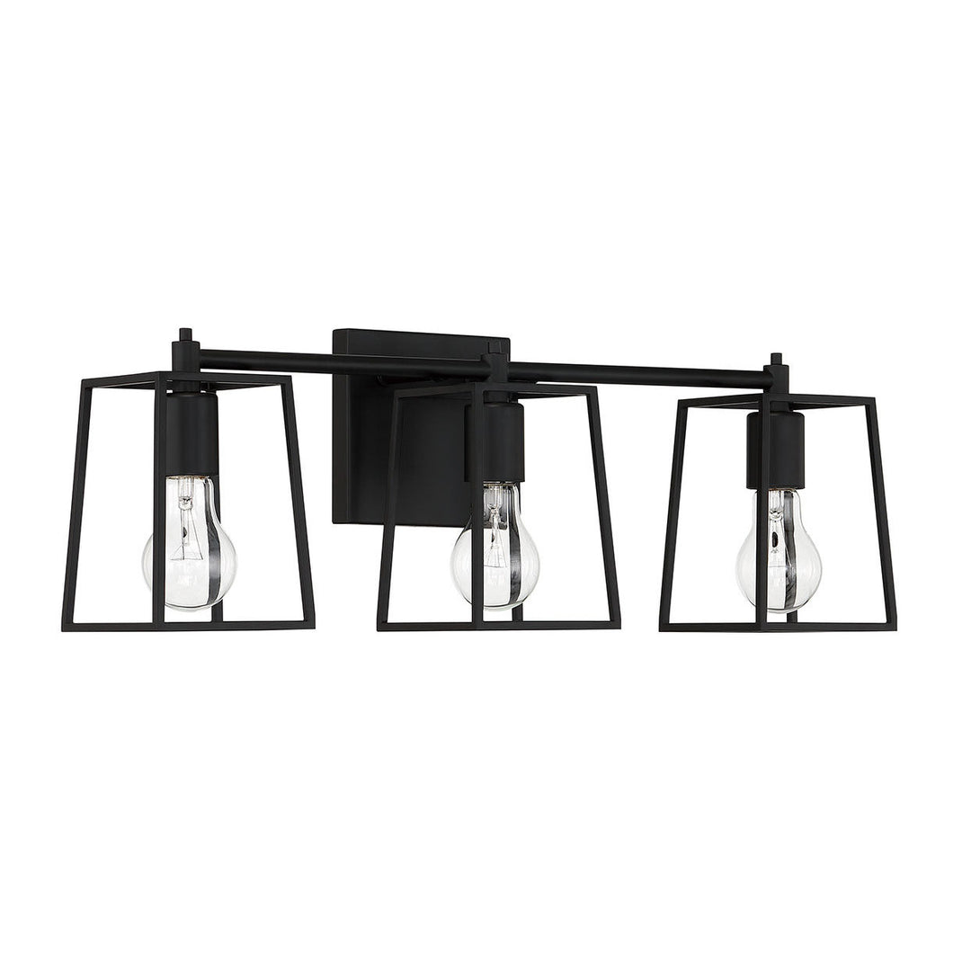 CRAFTMADE Dunn 3 Light Vanity in Flat Black