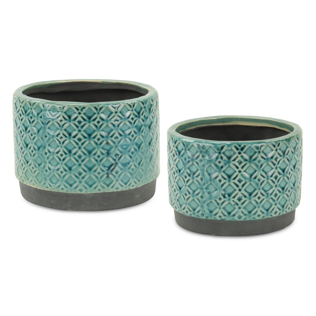 CHEUNGS Zajedani Turquoise Wide Lattice Pot - Small