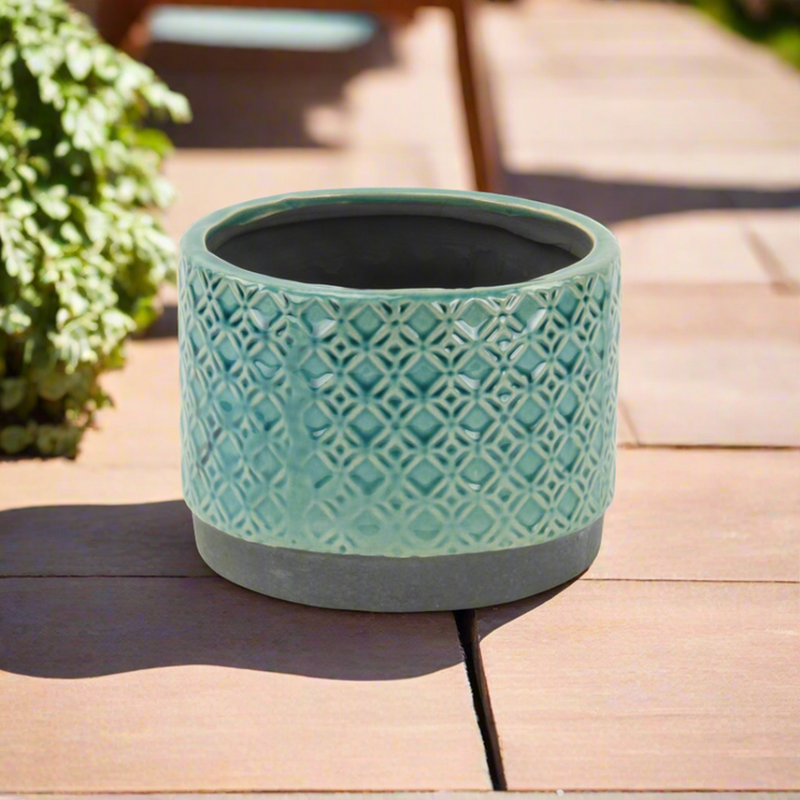 CHEUNGS Zajedani Turquoise Wide Lattice Pot - Large