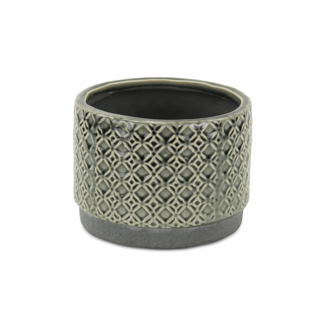 CHEUNGS Zajedani Gray Wide Lattice Pot - Large