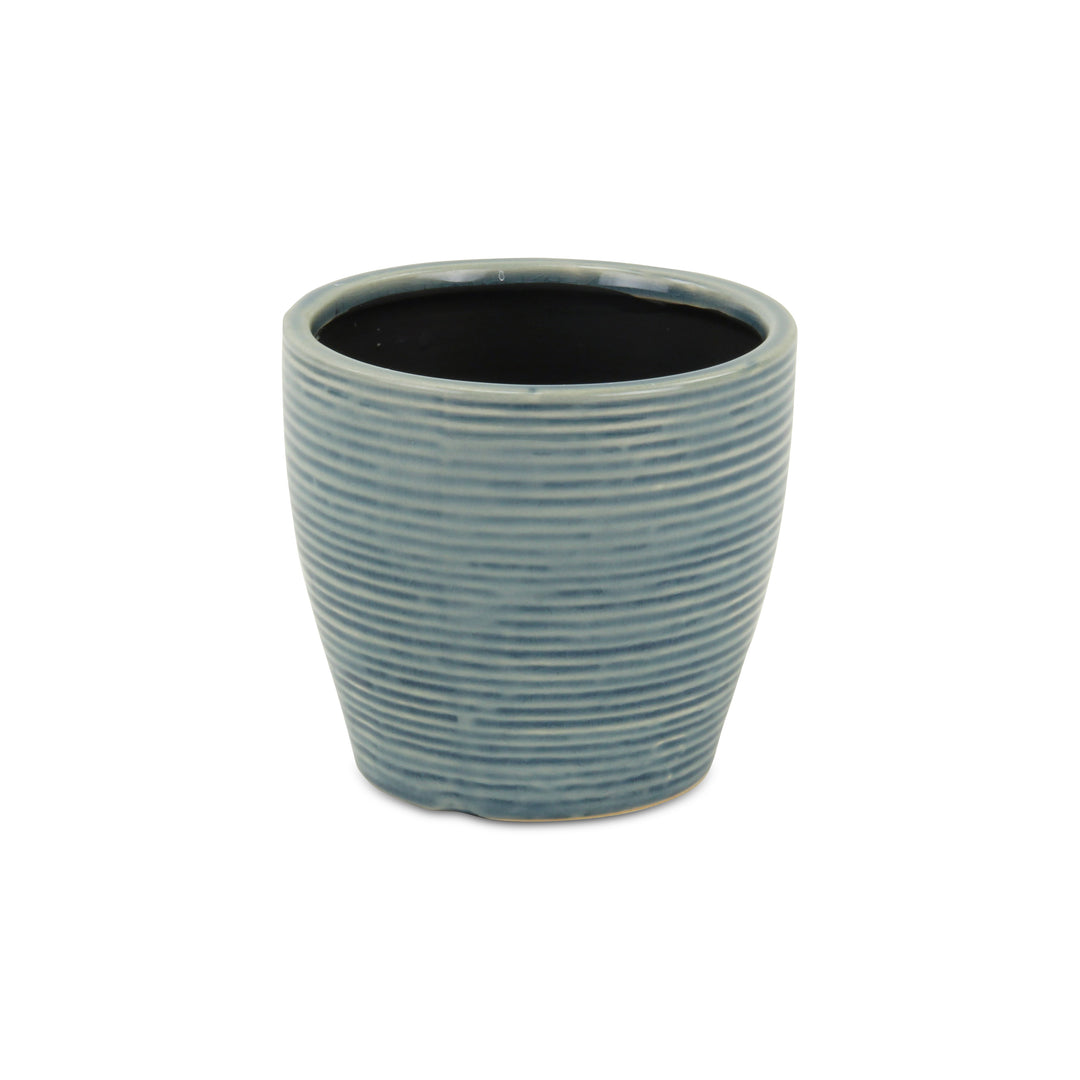 CHEUNGS Livia Rippled Blue Pot - Large