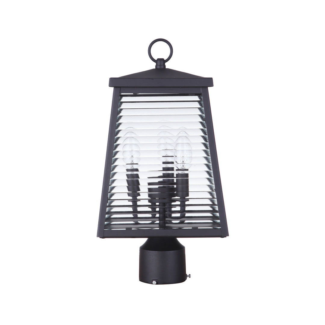 CRAFTMADE Armstrong 3 Light Outdoor Post Mount in Midnight