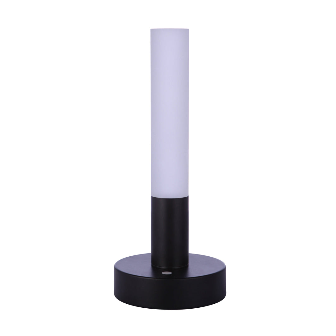 Indoor Rechargeable Dimmable LED Cylinder Portable Lamp in Flat Black CRAFTMADE