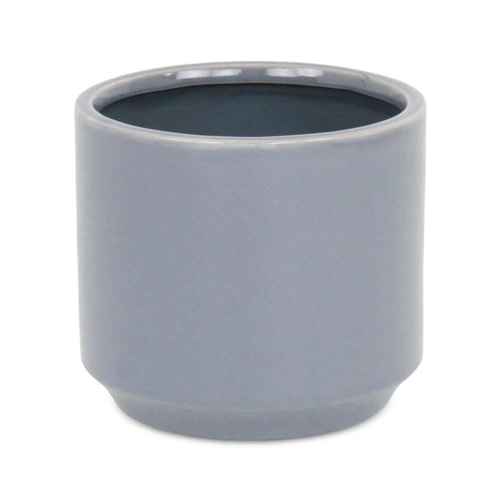 CHEUNGS Elegora Straight Side Solid Color Ceramic Pot - X-Large - Gray