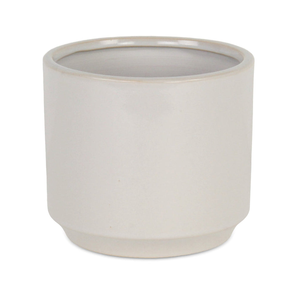 CHEUNGS Elegora Straight Side Solid Color Ceramic Pot - X-Large - Off White