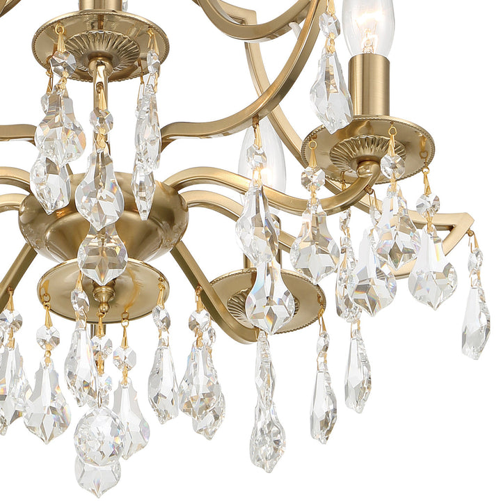 Crystorama Crystorama Cedar 5 Light Vibrant Gold Semi Flush Mount