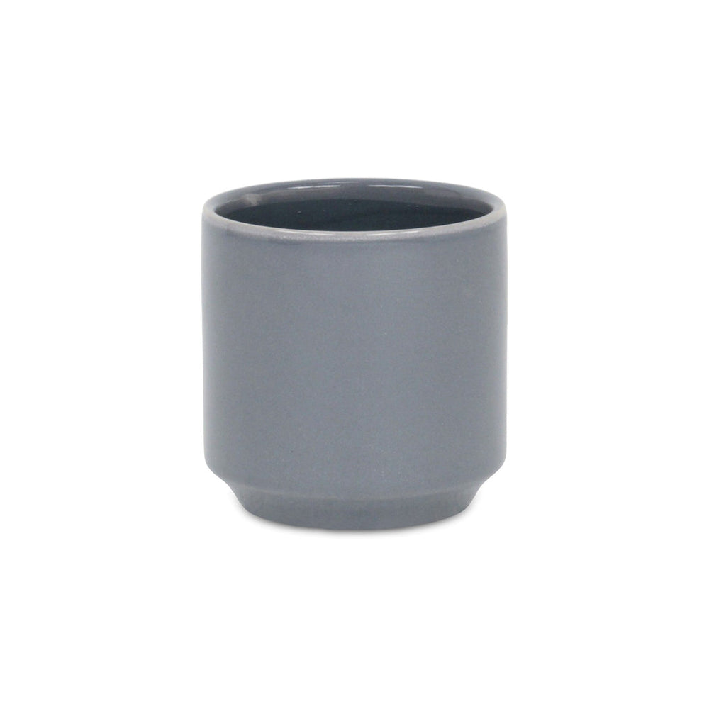 CHEUNGS Elegora Straight Side Solid Color Ceramic Pot - Small - Gray