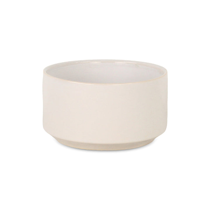 CHEUNGS Elegora Wide Round Straight Side Ceramic Pot - Small - Off White